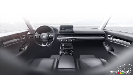 Sketch of the interior of the 2022 Honda Civic